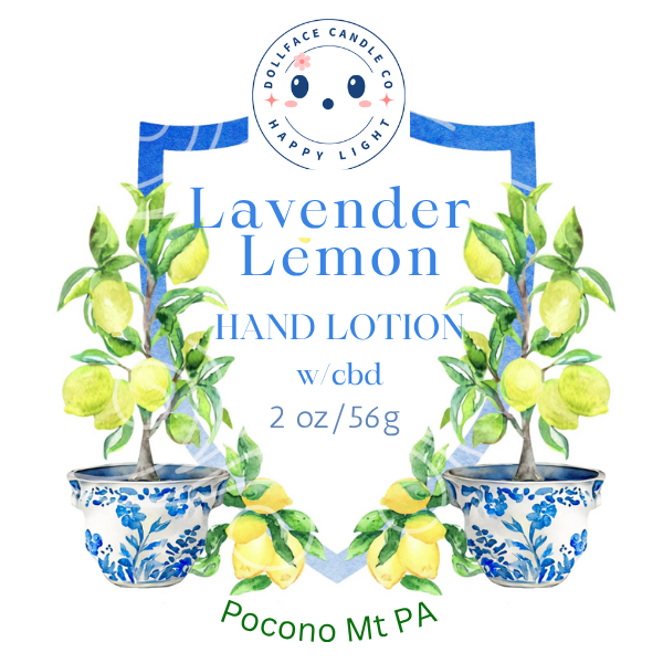 Lavender Lemon Scented Softening Hand Lotion with CBD