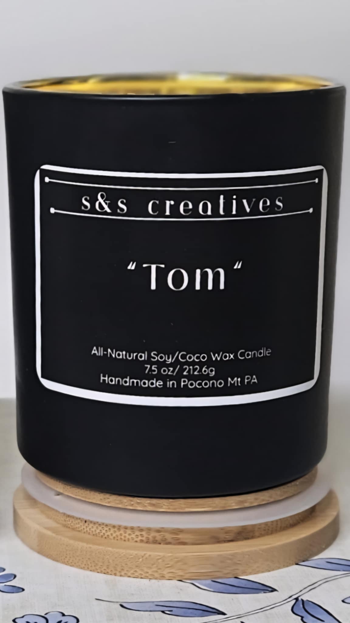 "Tom" Soy/Coco Wax Candle (7.5 oz)