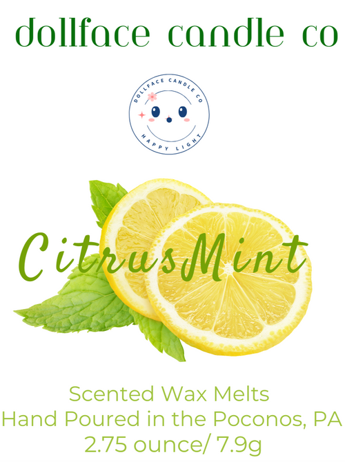 "Citrus Mint" Wax melts 2.75 oz