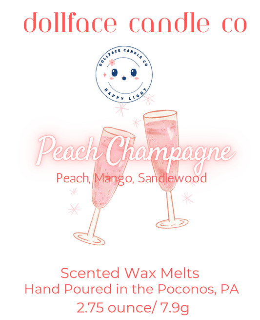 "Peach Champagne" 🍑 Soy Wax Melts, 2.75 oz