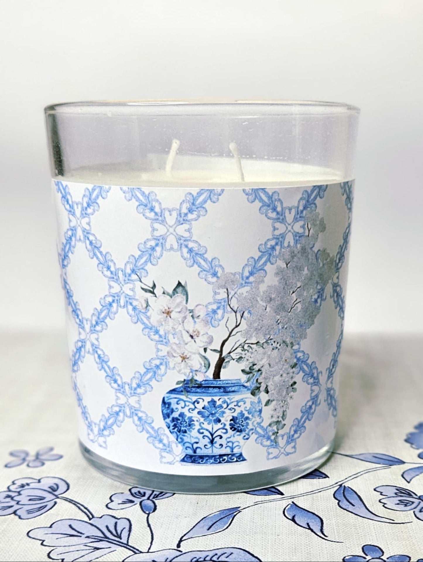 "Home" Chinoiserie Botanical Soy/Coco Wax Candle (Large)