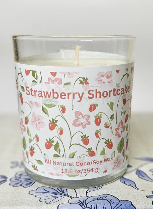 "Strawberry Shortcake" Botanical Soy/Coco Wax Candle (Large)